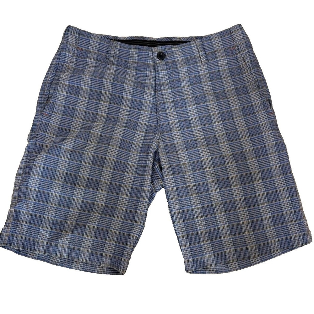 Tommy Bahama Mens Boracay Plaid Shorts Blue Stretch Mens 30x9